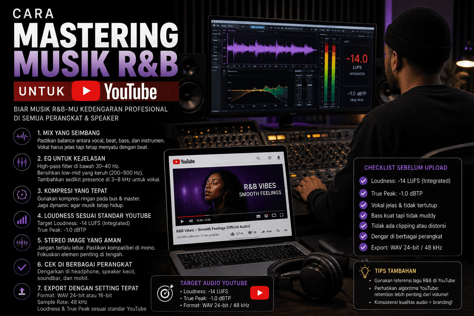 Cara Mastering Musik R&B untuk YouTube