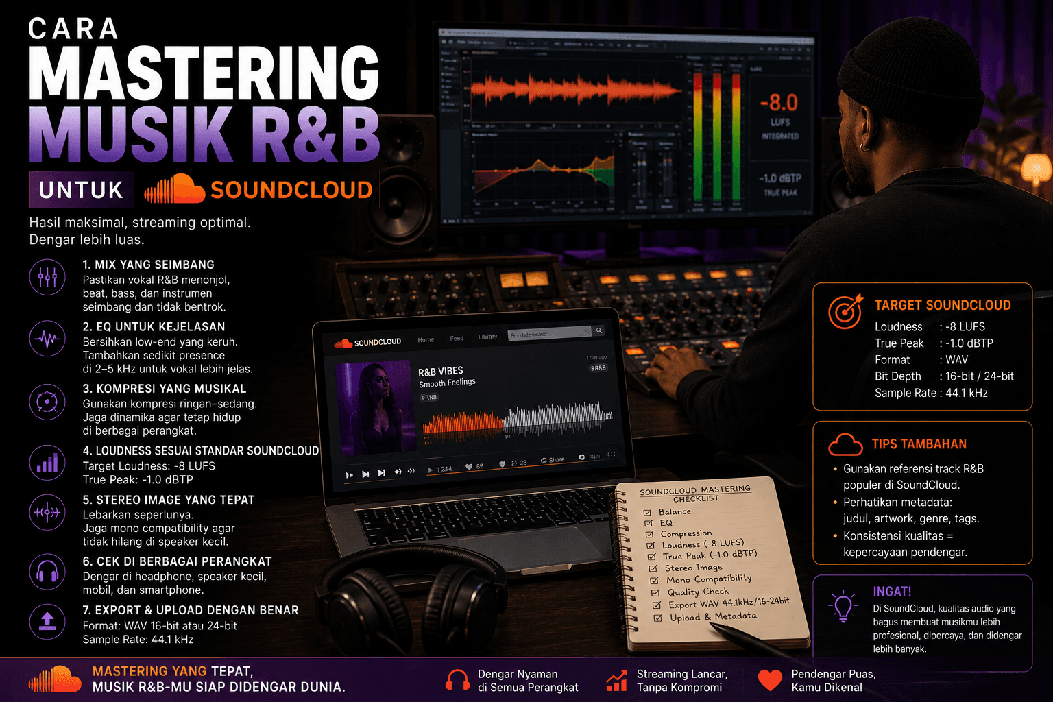 Cara Mastering Musik R&B untuk SoundCloud